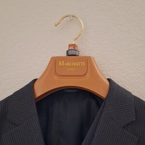 Black and Gray, 3 Peaces Wool Suit. Notch Lapel